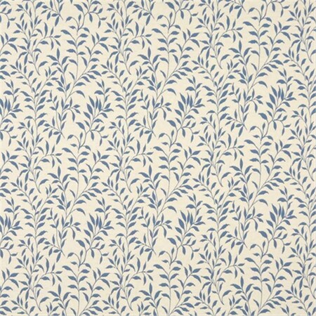 Designer Fabrics 54 in. Wide Blue And Beige Floral Matelasse Reversible Upholstery Fabric F414
